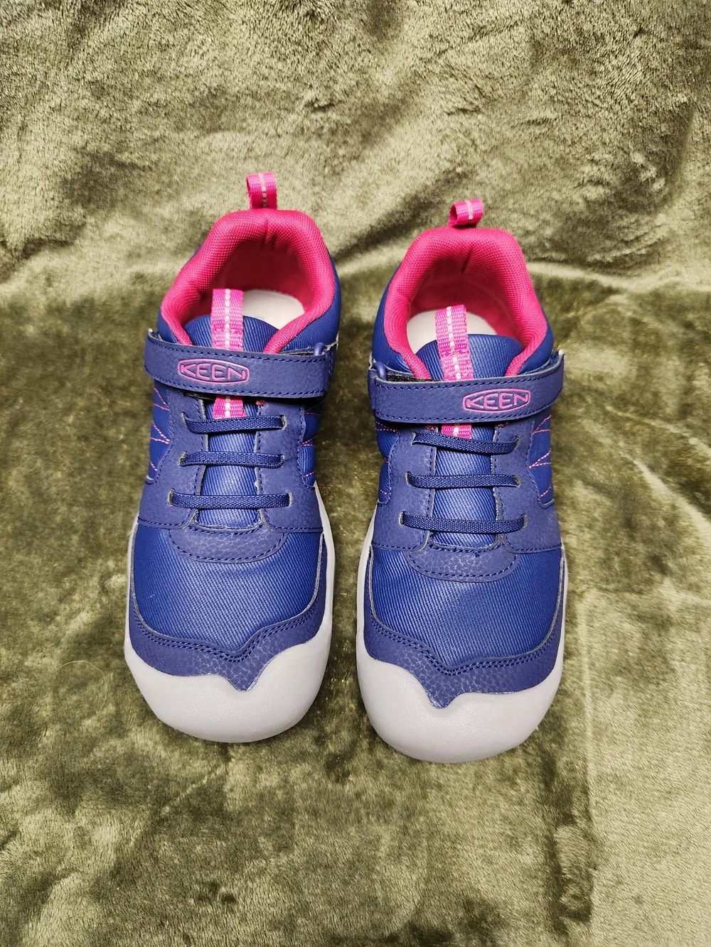 Keen Kids Blue and Pink Hook-and-Loop Sneakers